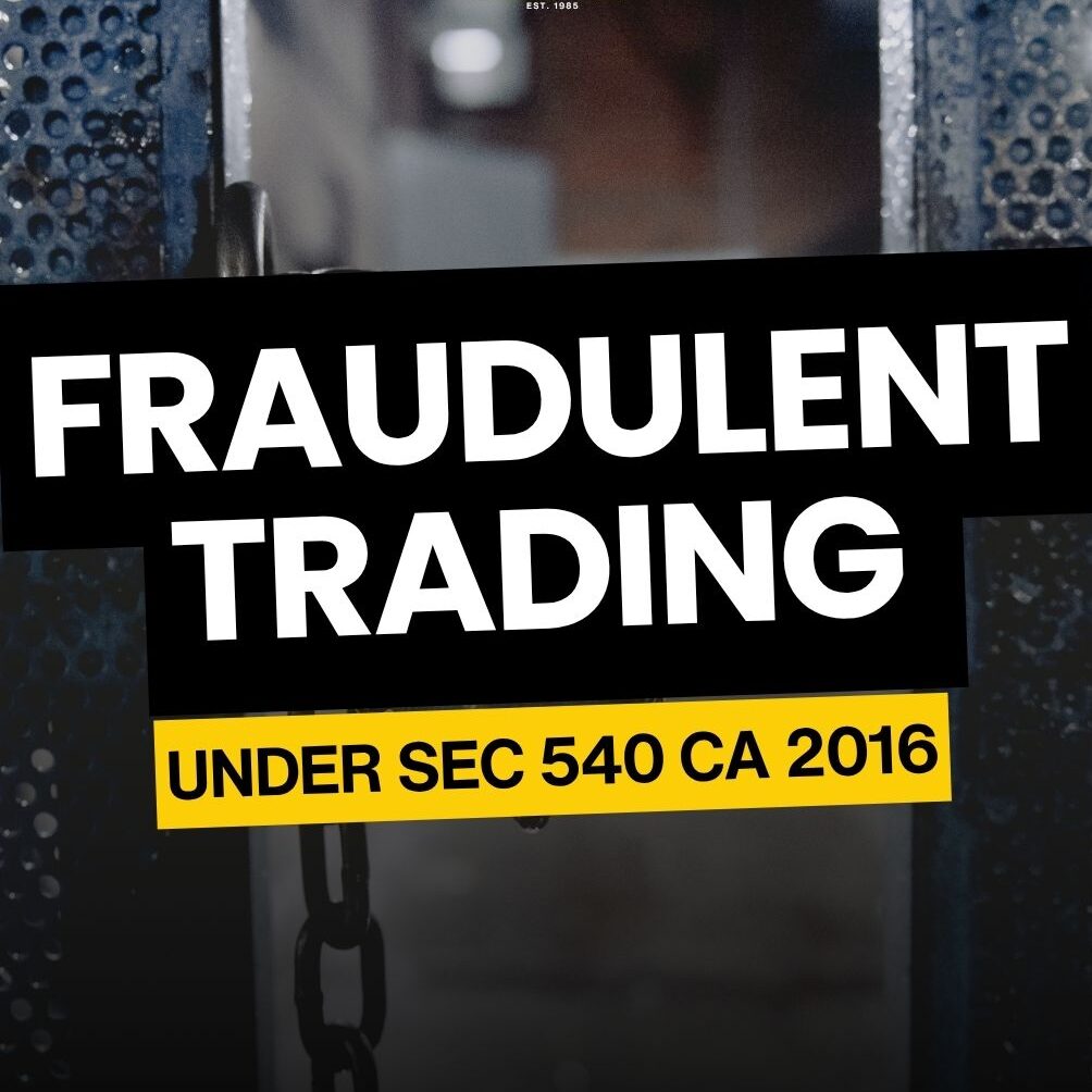 Fraudulent Trading